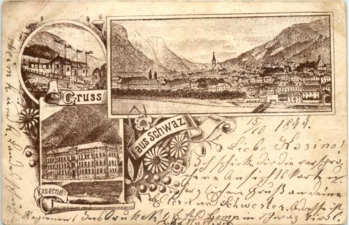 Gruss aus Schwaz - Litho