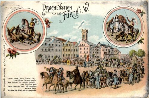Furth im Wald - Drachenstick - Litho