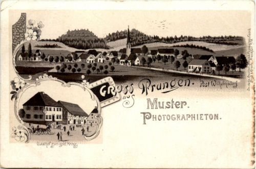 Gruss aus Pfrungen - Litho - Post Wilhelmsdorf