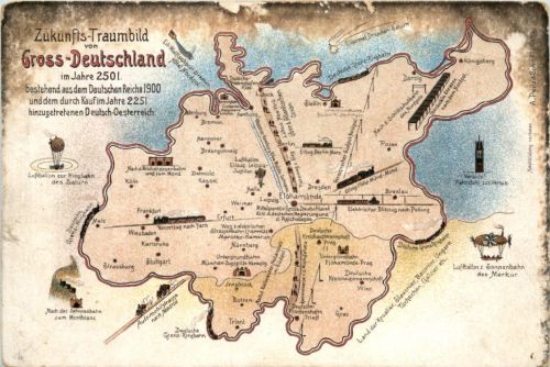 Gross-Deutschland - Zukunfts Traumbild - Litho