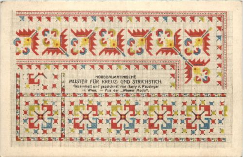 Sticken - Muster für Kreuz und Strichstich