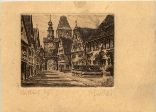 Rothenburg - Radierung