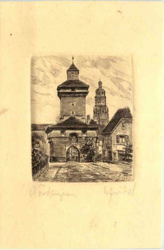 Nördlingen - Radierung