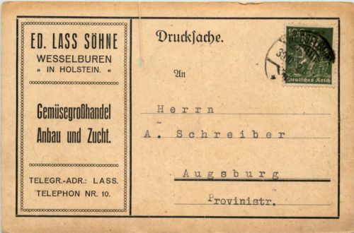 Wesselburen in Holstein - Gemüsegrosshandel LAss Söhne