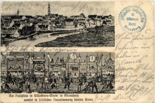Am Festplatz in Gillamoos Markt in Abensberg