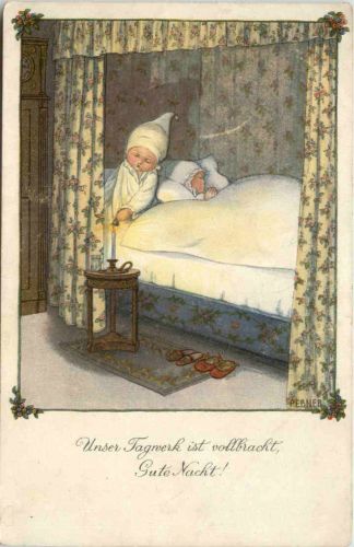 Künstler AK Pauli Ebner - Gute Nacht