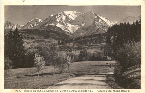 Route de Sallanches Combloux-Megeve, Chaine du Mont-Blanc