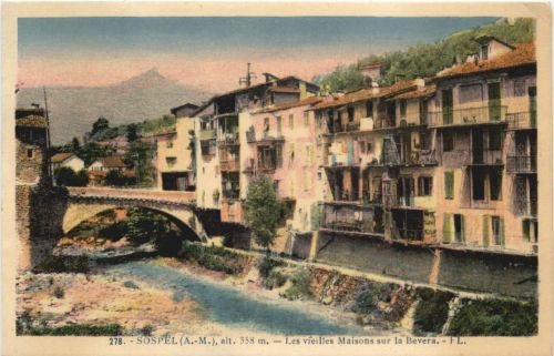 Sospel, Les vieilles Maisons sur la Bevera