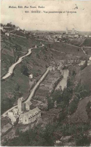 Rodez, Vue panoramique et l`Aveyron