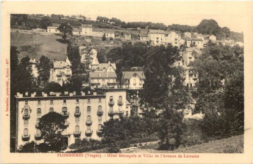 Plombieres-Les-bains, Hotel Metropole et Villas de LÀvenue de Lorraine