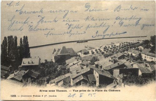 Rives sous Thonon, Vue prise de la Place du Chateau