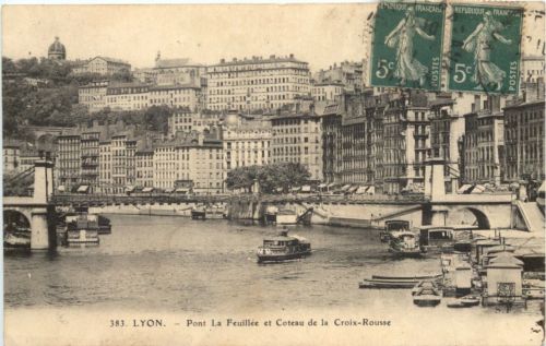 Lyon, Pont La Feuillee et Coteau de la Croix-Rousse