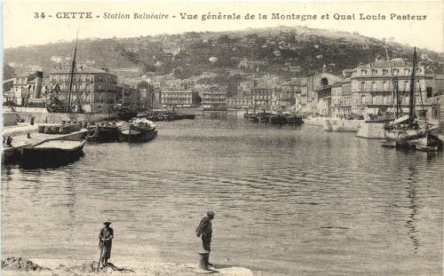 Cette, Station Balneaire, Vue generale de la Montagne et Quai