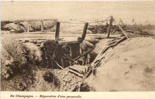 En Champagne, Reparation dùne passerelle