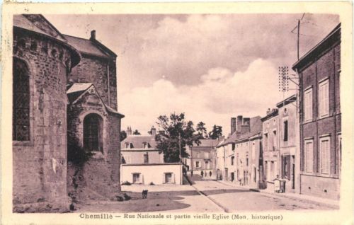 Chemille, Rue Nationale et partie vielle Eglise