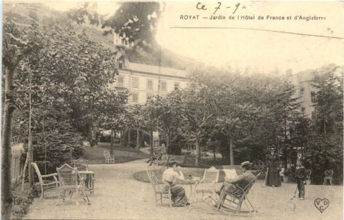 Royat, Jardin de l`Hotel de France et dÀngleterre