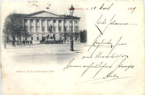 Chambery, Palais de Justice et Monnument Favre