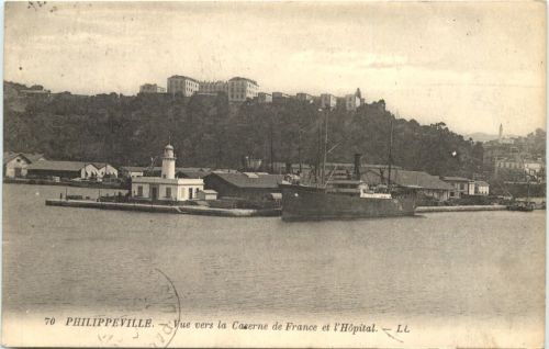 Philippeville, Vue vers la Caserne de France et l`Hopital