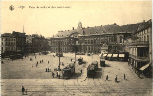 Liege, Palais de Justice et place Saint-Lambert