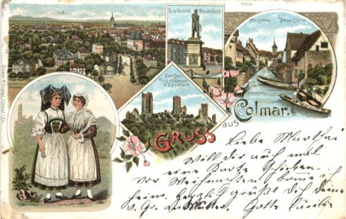 Gruss aus Colmar - Litho