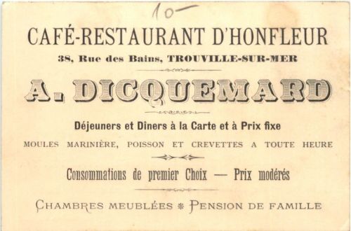 Trouville sur Mer - Restaurant D Honfleur