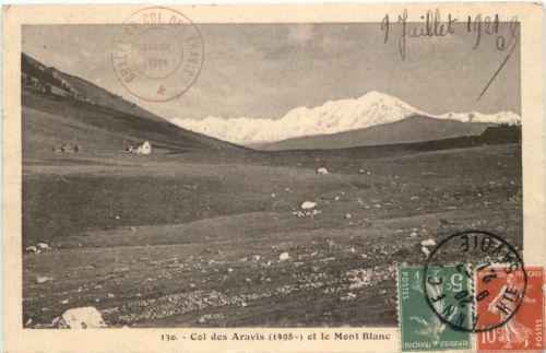 Col des Aravis et le Mont Blanc