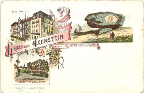 Gruss vom Axenstein - Litho