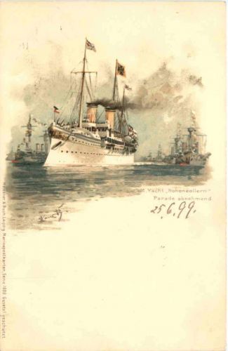 SM Yacht Hohenzollern - Litho