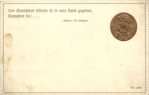 Kunstfürsorgezeichen - Schiller