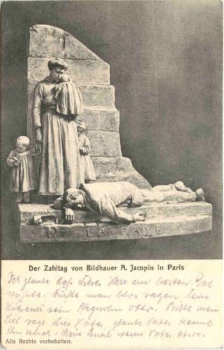 Der Zahltag von Bildhauer A Jacopin in Paris