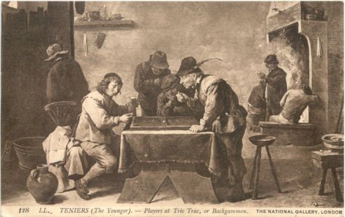 Künstler AK Teniers - Backgammon