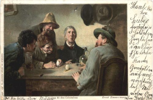 Künstler AK Ernst Zimmermann - Das Ei des Kolumbus