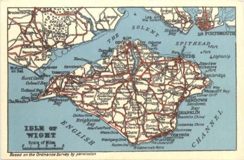 Isle of Wight - Landkarte