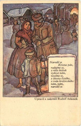 Künstler Rudolf Adamek . Weihnachten