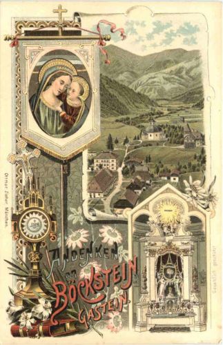 Andenken an Böckstein Gastein - Litho