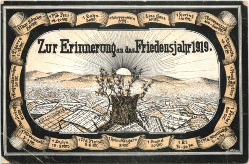 Zur Erinnerung an das Friedensjahr 1919