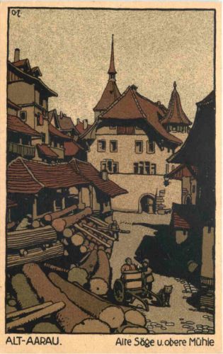 Alt Aarau - Steinzeichnung