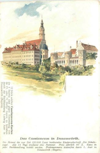 Dass Cassianeum in Donauwörth - Litho