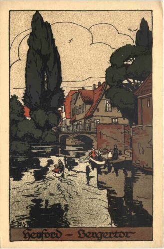 Herford - Bergertor - Stein Zeichnung