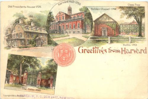 Greetings from Harvard - Boston 1899