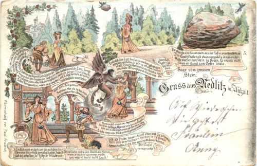 Gruss aus Nedlitz in Anhalt - Litho - Zerbst