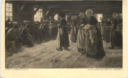 Künstler Ak Max Liebermann - Flachsscheuer in Laaren