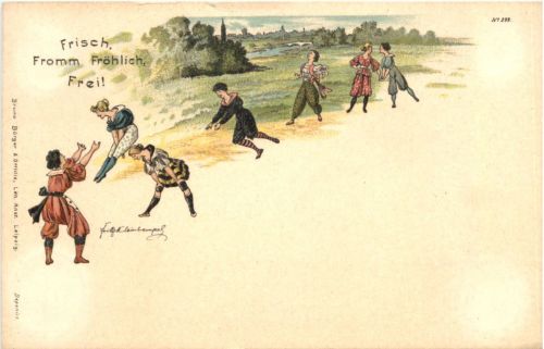 Künstler AK Kleinhempel - Frisch fromm Fröhlich Frei