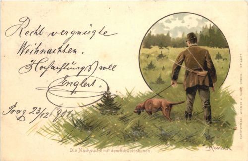 Jagd - Künstler Ak Mailick