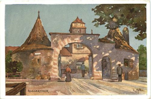 Rothenburg - Litho - Künstler AK K. Mutter