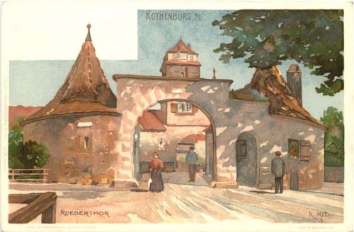 Rothenburg - Litho - Künstler AK K. Mutter