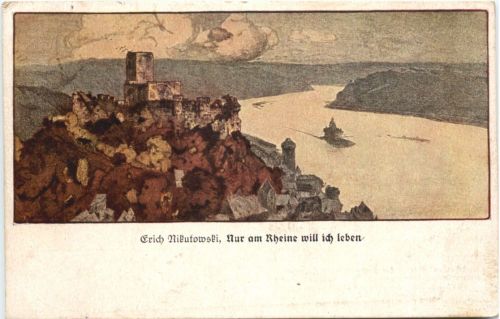 Künstler Ak Erich Nikutowski - Anur am Rhein
