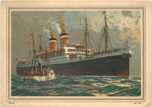 Hamburg Amerika Linie - Dampfer Albert Ballin