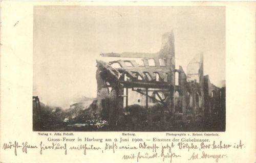 Grossfeuer in Harburg 1900