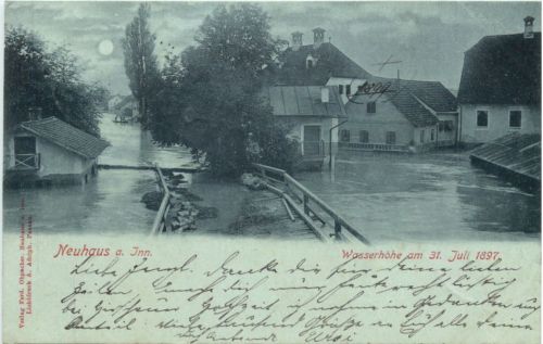 Neuhaus am Inn - Wasserhöhe am 31. Juli 1897